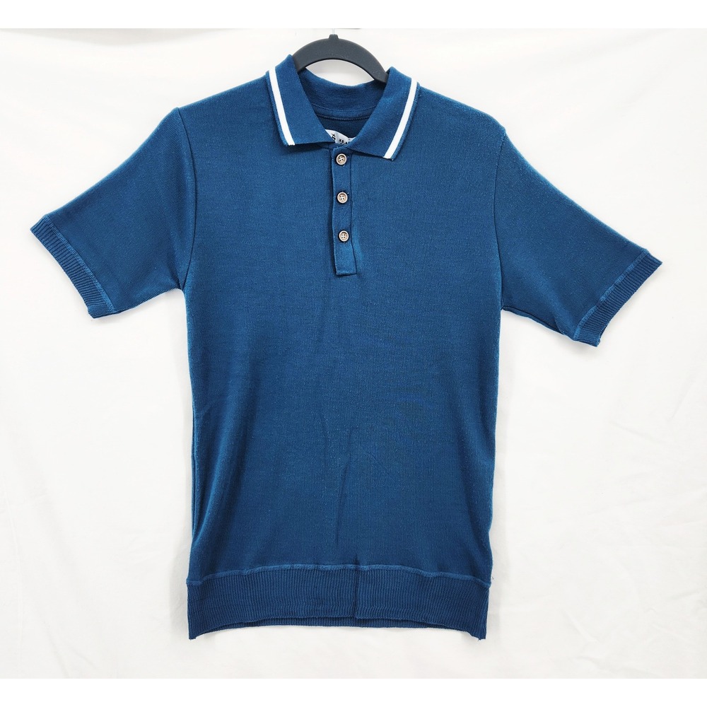 XS Apparel Boys Teal Blue Knit Polo Shirt Short Sleeve BSP1311-Teal Size L 14-16